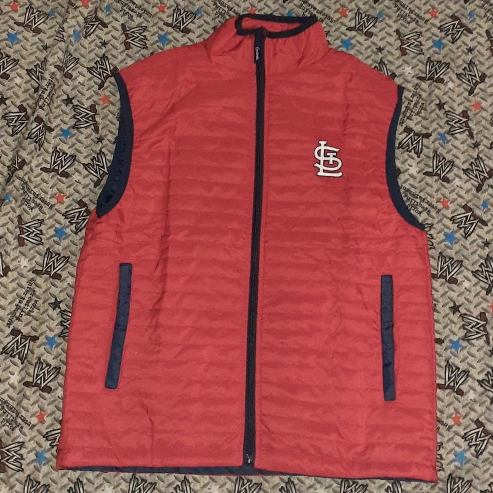 St Louis Cardinals Bayer Promo Winter Vest Jacket Baseball MLB